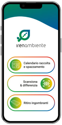 anteprima dell'App Iren Ambiente su smartphone